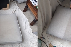 Upholstery before and after. A significant difference