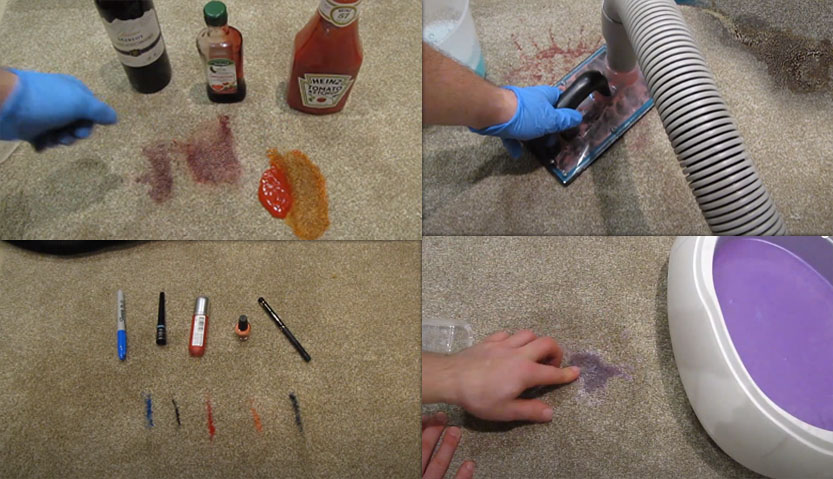 Check our videos how we remove stubborn stains