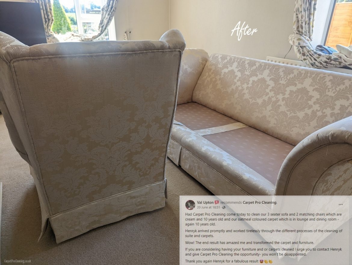 Professional Upholstery cleaning job in Wallasey
