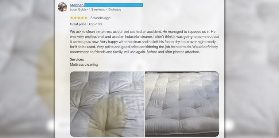 Another 5-Star Google Review for Carpet Pro Cleaning on the Wirral